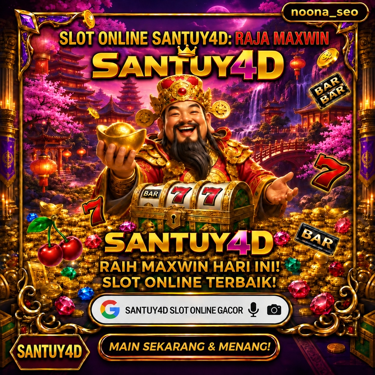 Tampilan utama aplikasi SANTUY4D dengan akses permainan digital