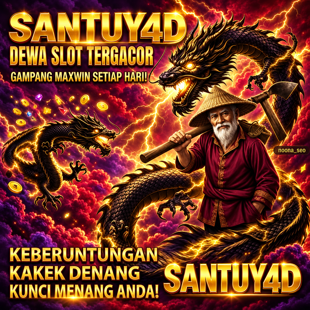 Tampilan utama aplikasi SANTUY4D dengan akses permainan digital